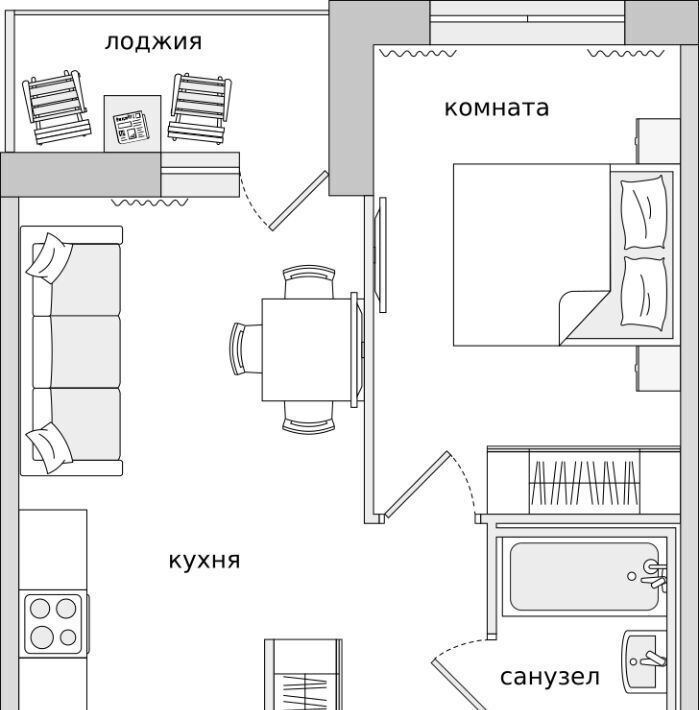 квартира г Санкт-Петербург п Парголово дор Михайловская 6 метро Парнас фото 1