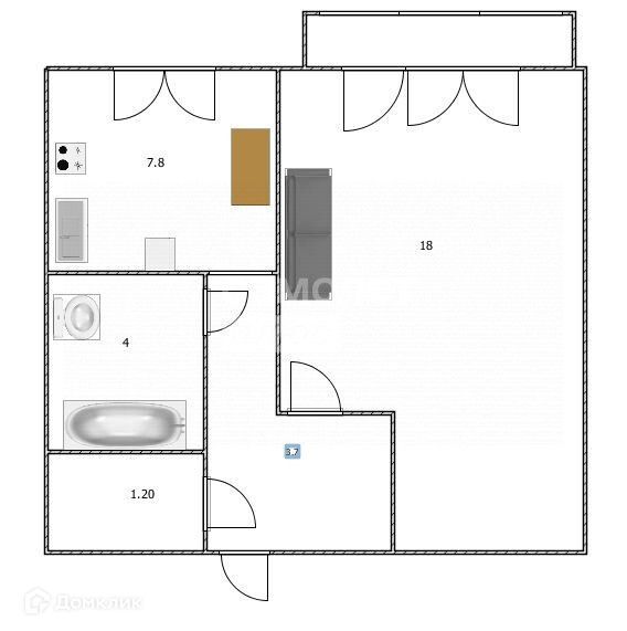 квартира г Октябрьский мкр 34-й 24 городской округ Октябрьский фото 7