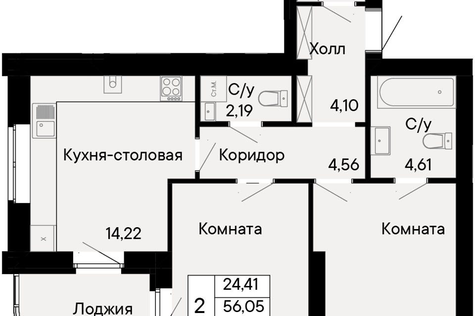 квартира г Ростов-на-Дону р-н Октябрьский пер Бориславский 47 Ростов-на-Дону городской округ фото 1