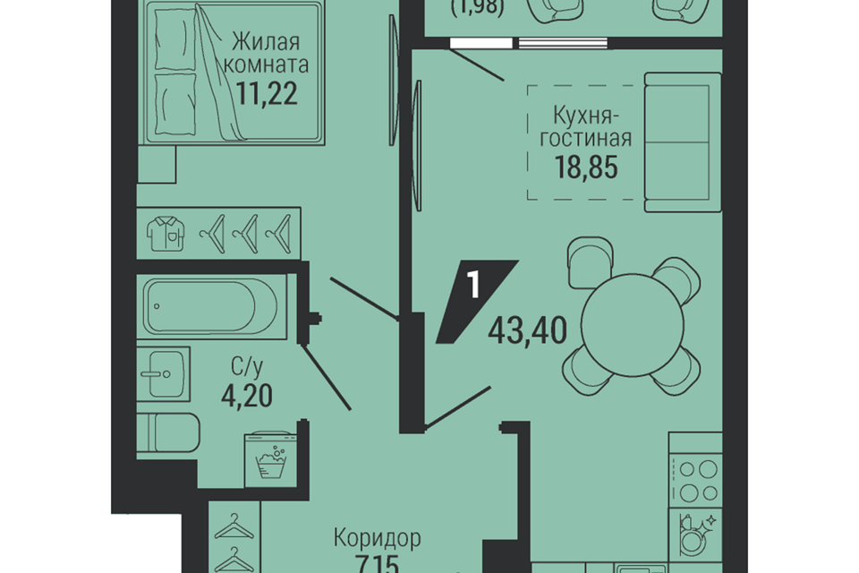 квартира г Екатеринбург р-н Орджоникидзевский Екатеринбург городской округ, 22 Партсъезда, 10 фото 1