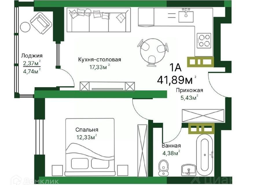 квартира г Тольятти р-н Автозаводский Тольятти городской округ, Строящийся жилой дом фото 1