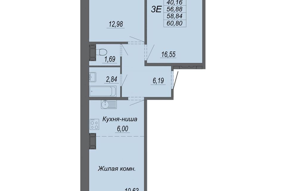 квартира г Хабаровск р-н Индустриальный ул Рокоссовского городской округ Хабаровск фото 1