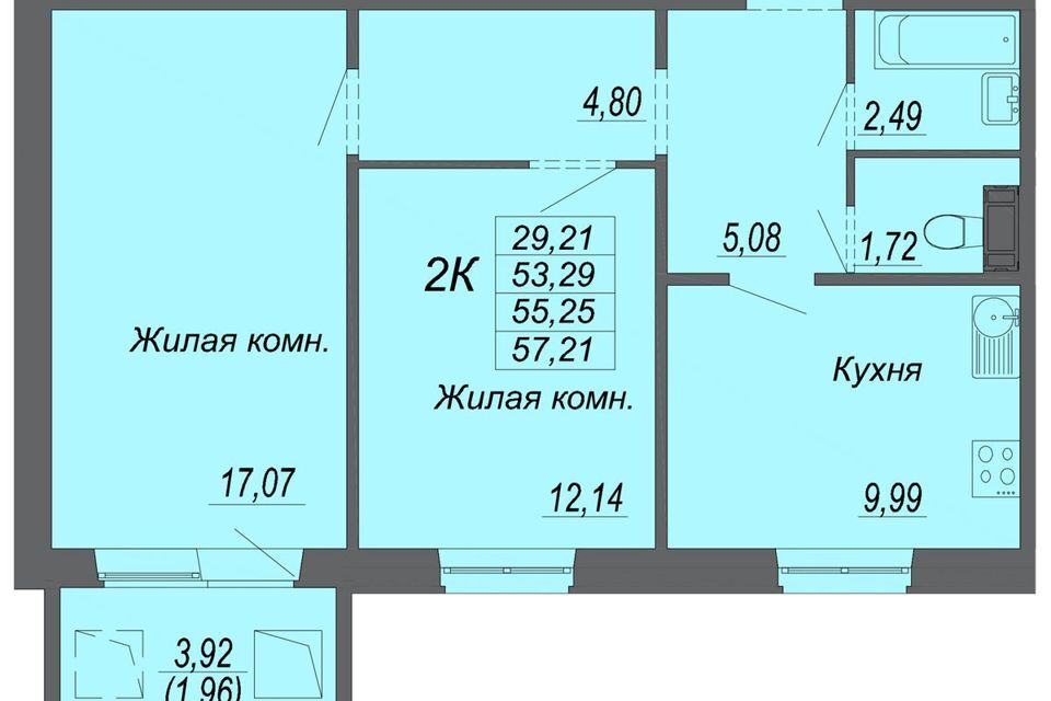 квартира г Хабаровск р-н Индустриальный ул Рокоссовского городской округ Хабаровск фото 1