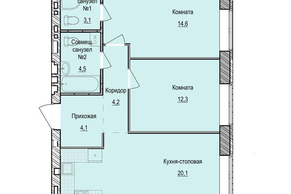 квартира улица Архитектора Сергея Макарова, 1/1, Завьяловский район, с. Первомайский фото 1