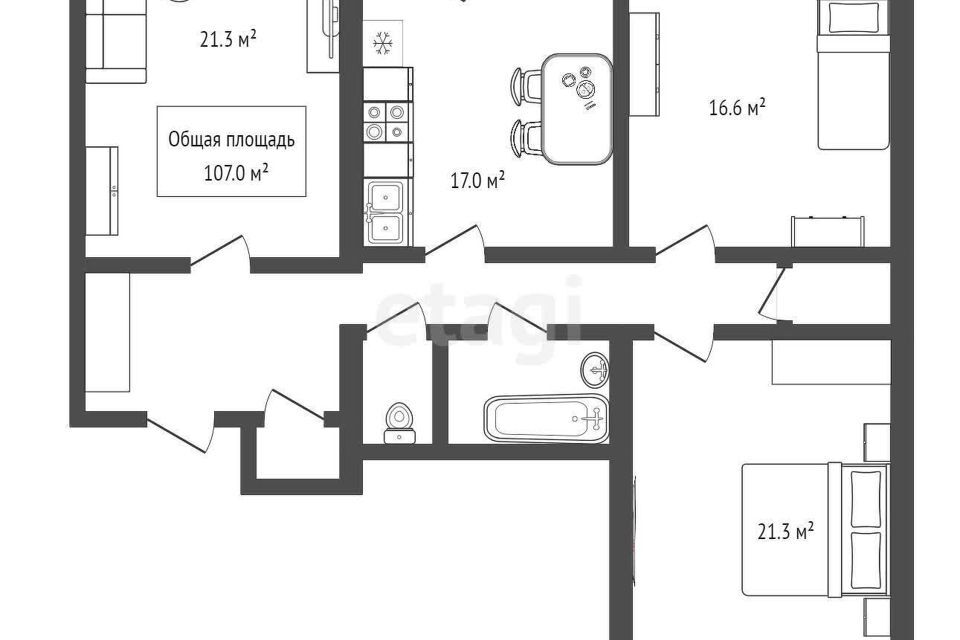 квартира г Бердск ул Островского 64 Бердск городской округ фото 8