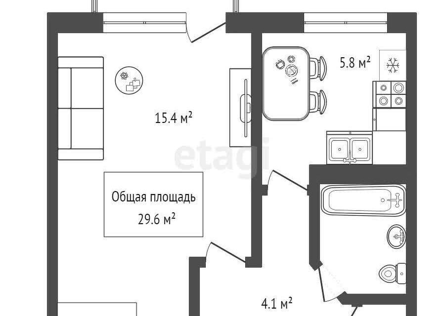 квартира г Искитим 4, Искитимский район фото 10