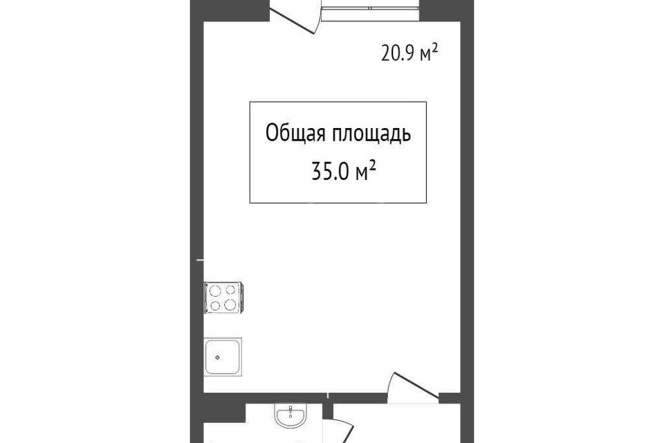 квартира г Новосибирск р-н Кировский Александра Чистякова, 8, Новосибирск городской округ фото 8