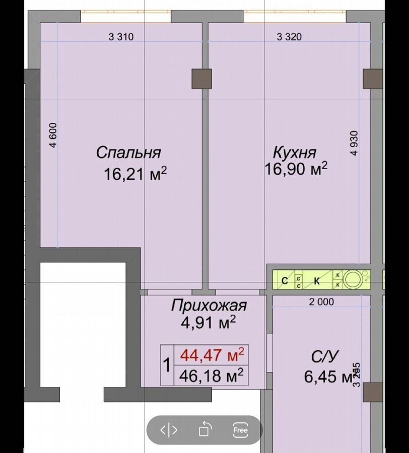 квартира г Нальчик Горная ул. Героя России Т. М. Тамазова, 5 фото 29