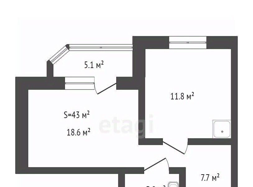 квартира г Брянск р-н Володарский ул Комарова 53 фото 2