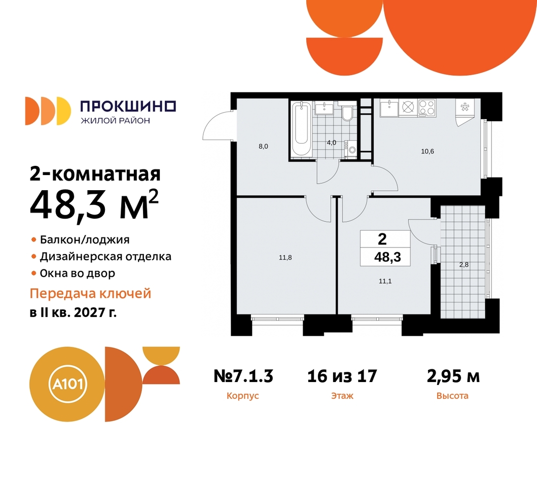 квартира г Москва п Сосенское д Прокшино пр-кт Прокшинский 11 ЖК Прокшино метро Румянцево метро Теплый Стан Сосенское, Филатов луг, Калужское, Прокшино, Саларьево фото 1