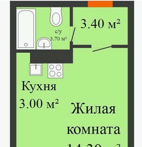 квартира г Краснодар р-н Прикубанский ул им. Героя Ростовского 8к/7 фото 1