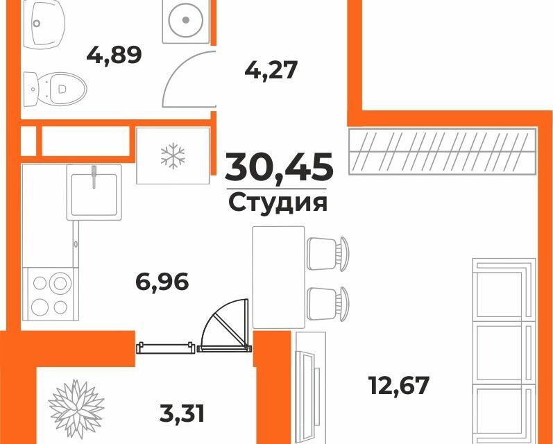 квартира г Хабаровск р-н Железнодорожный ул Воронежская 1 городской округ Хабаровск фото 1