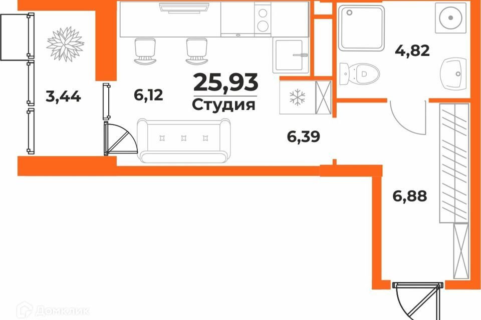 квартира г Хабаровск р-н Железнодорожный ул Воронежская 1 городской округ Хабаровск фото 1