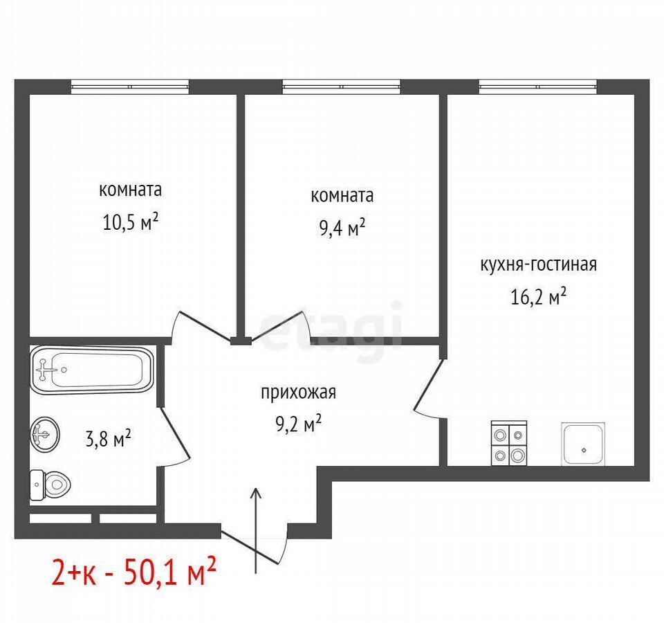 квартира г Екатеринбург Академический ул Рябинина 49а фото 18