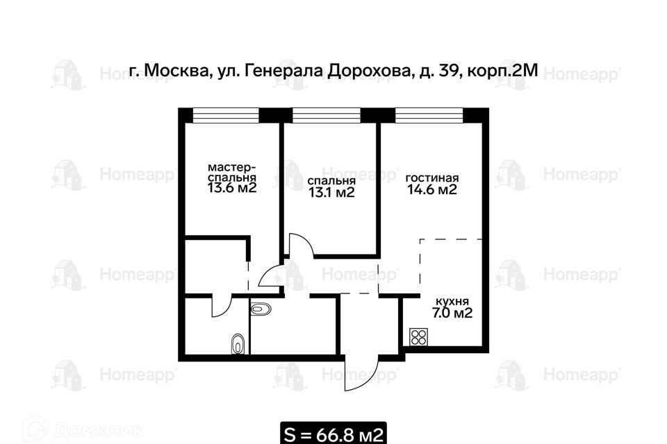 квартира г Москва пр-кт Генерала Дорохова 39/2м Западный административный округ фото 2