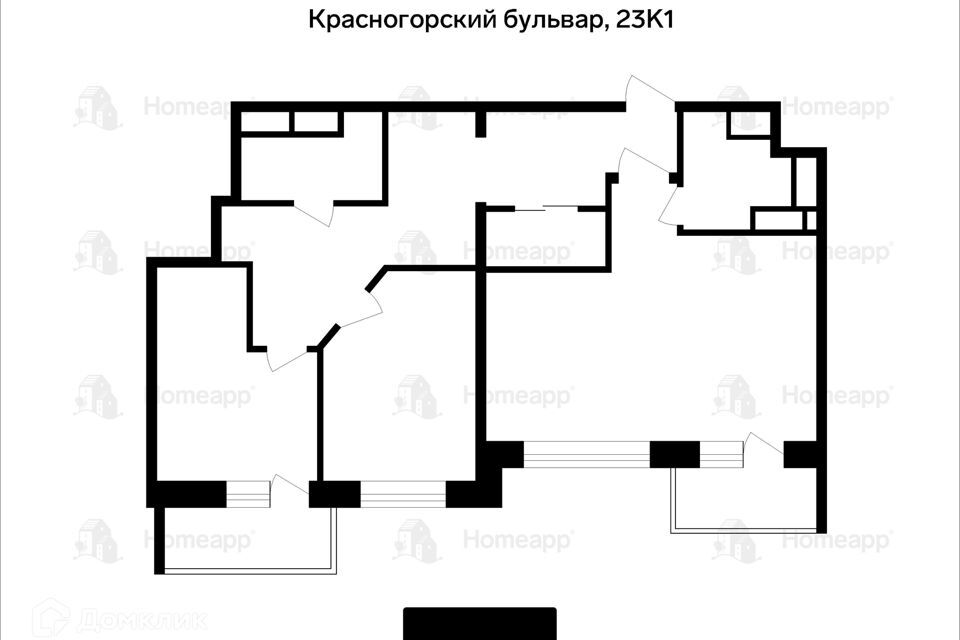 квартира г Красногорск б-р Красногорский 23/2 Красногорск городской округ фото 2