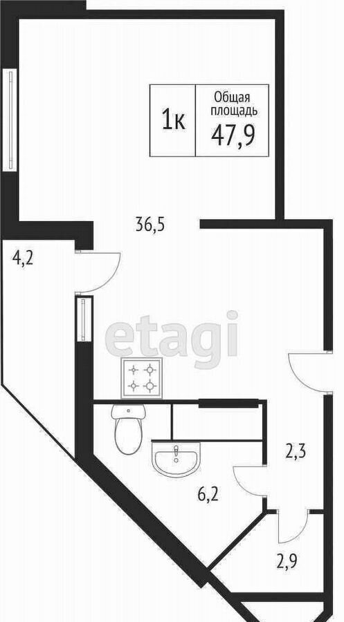 квартира г Кострома р-н Центральный ул Сусанина Ивана 41 фото 21