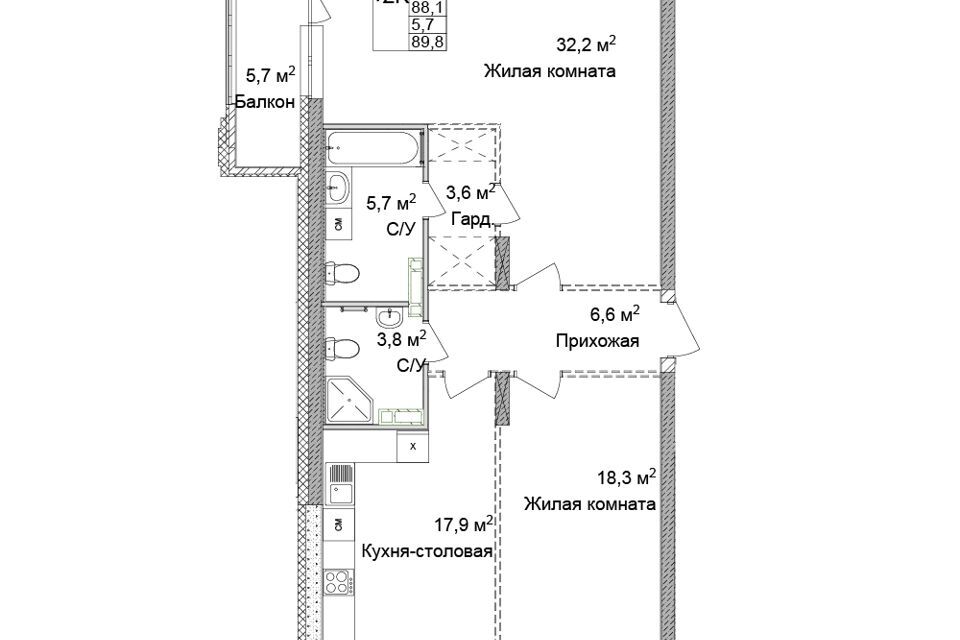 квартира г Нижний Новгород р-н Нижегородский Нижний Новгород городской округ, Нижегородский фото 1