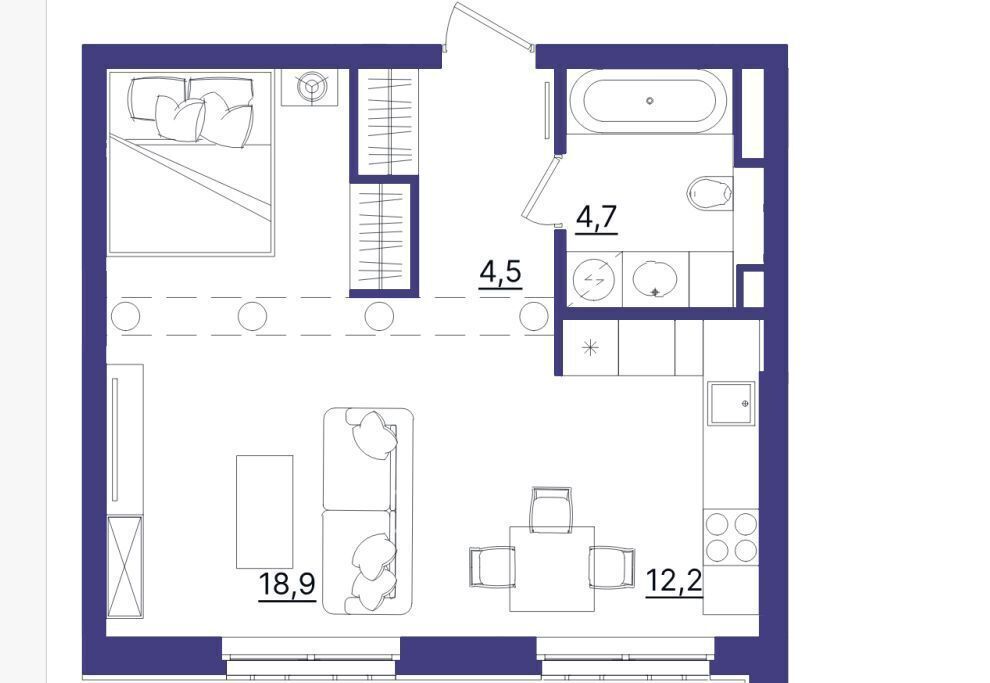 квартира г Тюмень р-н Центральный ул Щербакова 2 корп. 5 фото 2