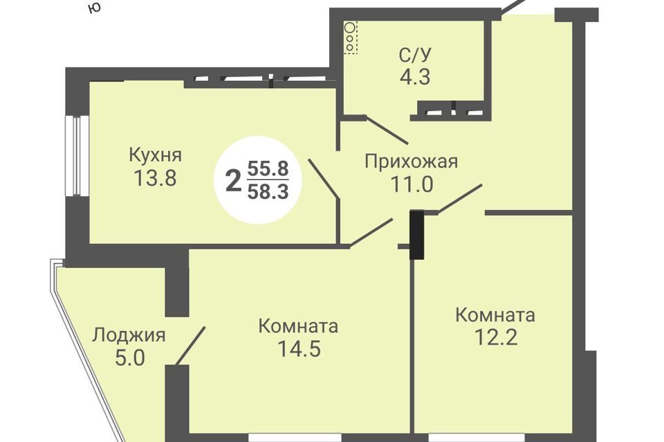 квартира г Новосибирск р-н Кировский ул Петухова 172 городской округ Новосибирск фото 2