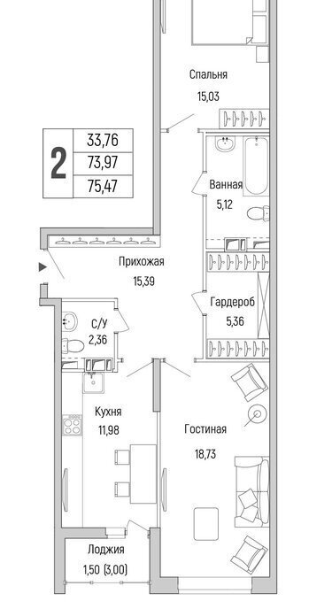 квартира г Красногорск Павшино жилой комплекс Рига Хиллс фото 1