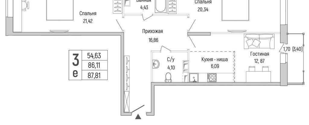 квартира г Красногорск Павшино жилой комплекс Рига Хиллс фото 1