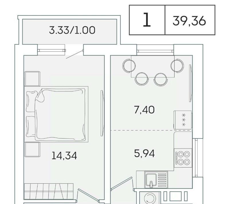 квартира р-н Всеволожский г Мурино ул Графская 6к/4 Девяткино фото 1