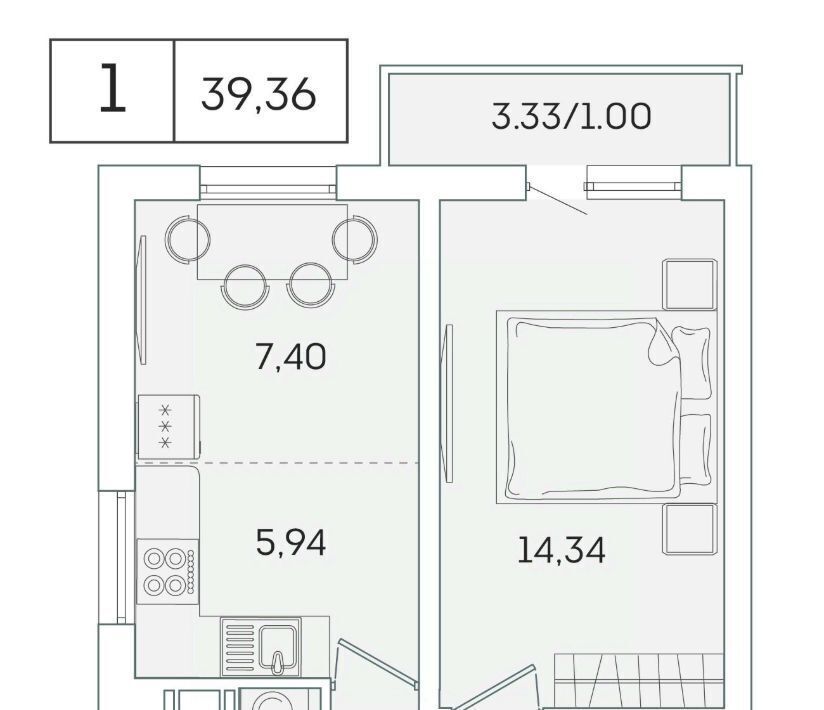 квартира р-н Всеволожский г Мурино ул Графская 6к/3 Девяткино фото 1