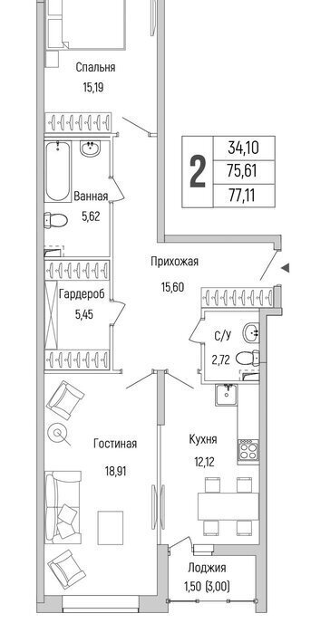 квартира г Красногорск Павшино жилой комплекс Рига Хиллс фото 1