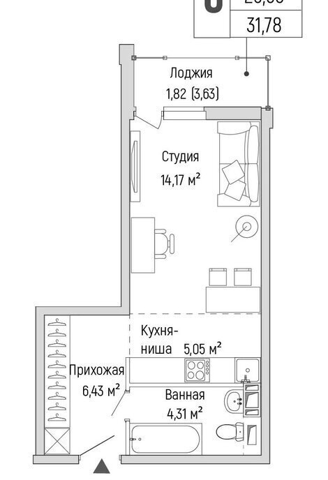 квартира г Красногорск Павшино жилой комплекс Рига Хиллс фото 1