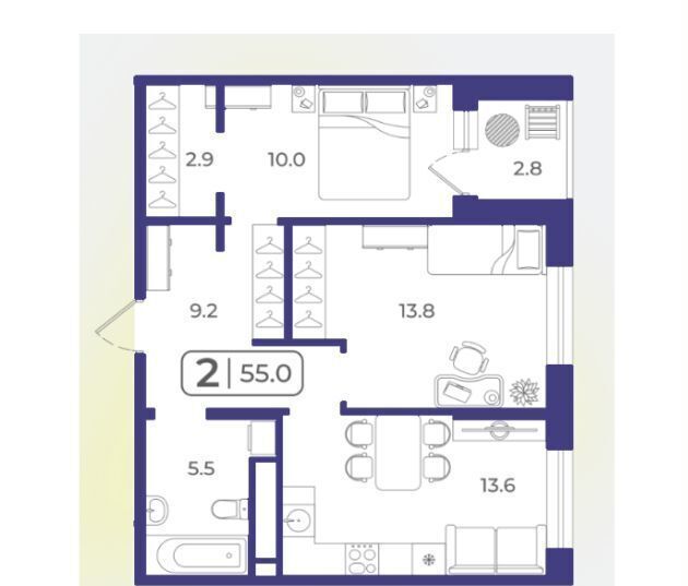 квартира г Тюмень р-н Ленинский ул Дамбовская 29 корп. 2 фото 2