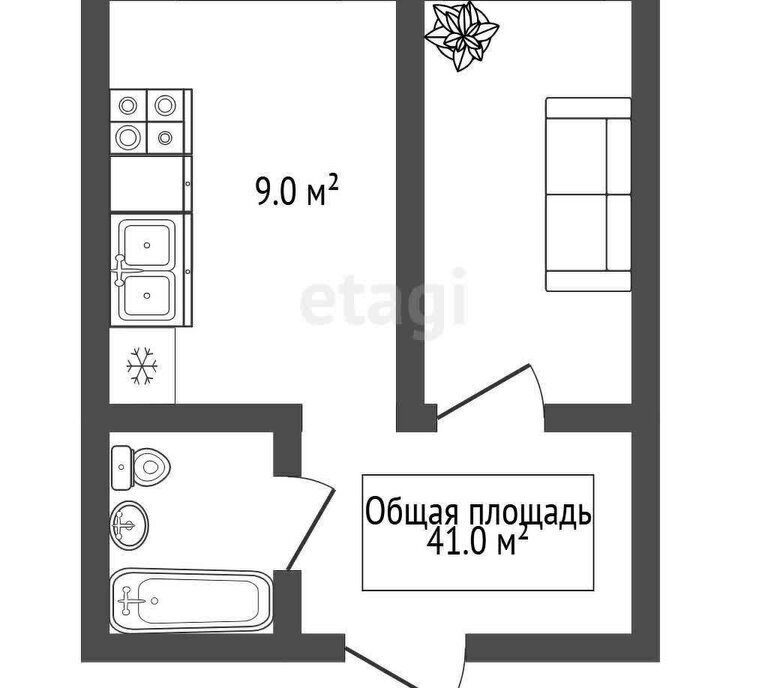 квартира г Новосибирск р-н Железнодорожный ул Урицкого 37 Площадь Ленина фото 11