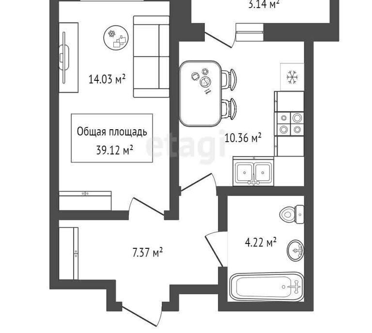 квартира г Новосибирск р-н Калининский Заельцовская ул Игарская 33 фото 15