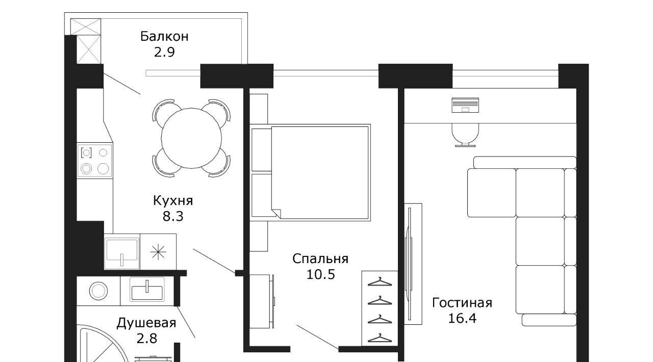 квартира г Санкт-Петербург метро Гражданский Проспект р-н Прометей пр-кт Светлановский 60к/3 фото 36