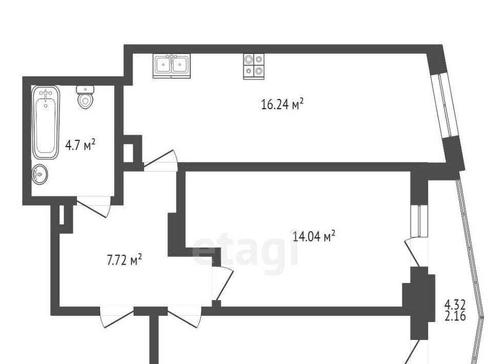 квартира г Ростов-на-Дону р-н Кировский ул Красноармейская 157в/83с 1 фото 1