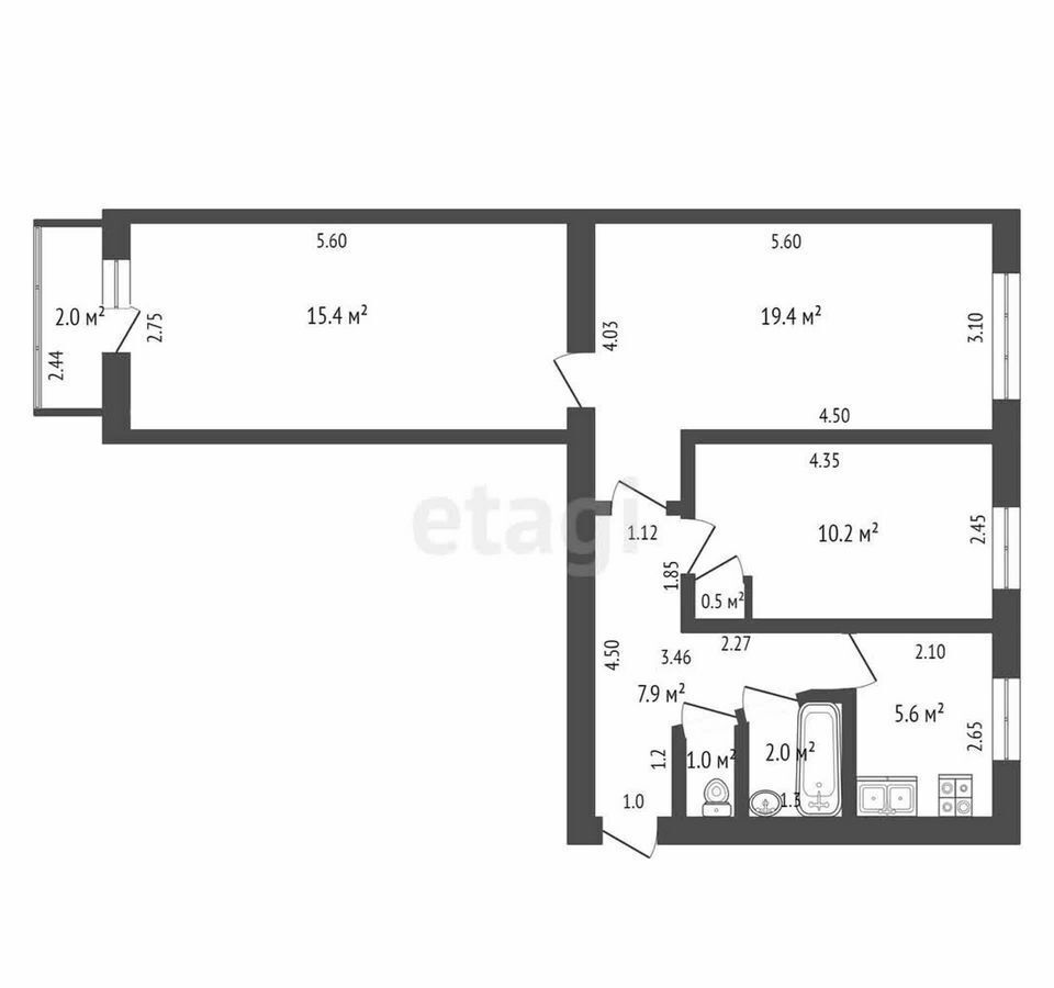 квартира г Стерлитамак Комсомольский ул Дружбы 64 фото 11