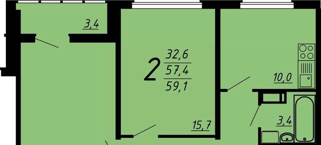 квартира р-н Центральный ул Шишкова 140б/6 фото