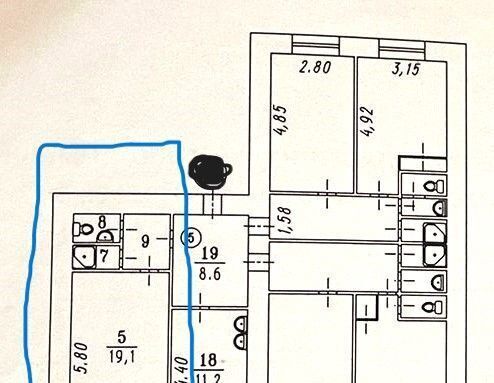 квартира г Омск р-н Центральный ул Кемеровская 134 фото 12