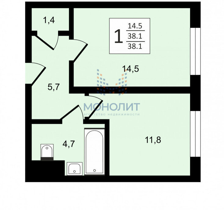 квартира г Москва метро Ольховая Троицк Гренадерская улица, 9к 2 фото 30