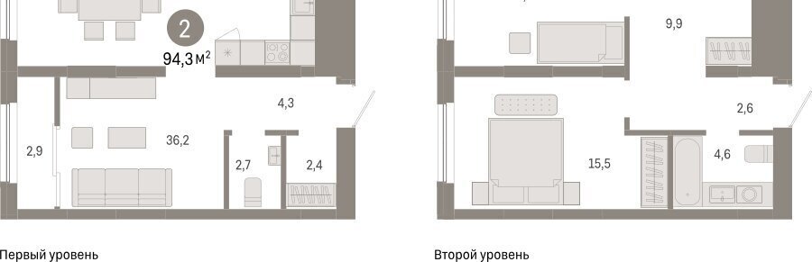 квартира г Новосибирск р-н Октябрьский Речной вокзал ул Большевистская микрорайон «Евроберег» с 49 фото 2