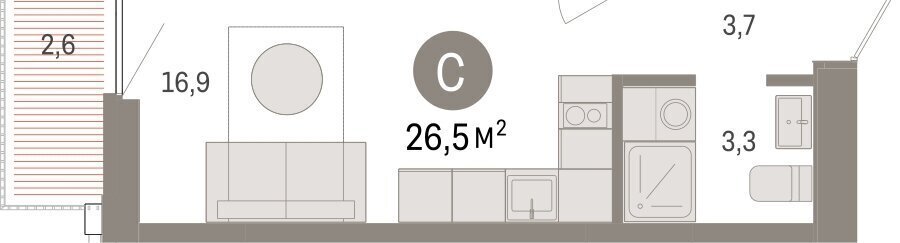 квартира г Тюмень ул Мысовская 26к/2 ЖК «Зарека» Центральный административный округ фото 2