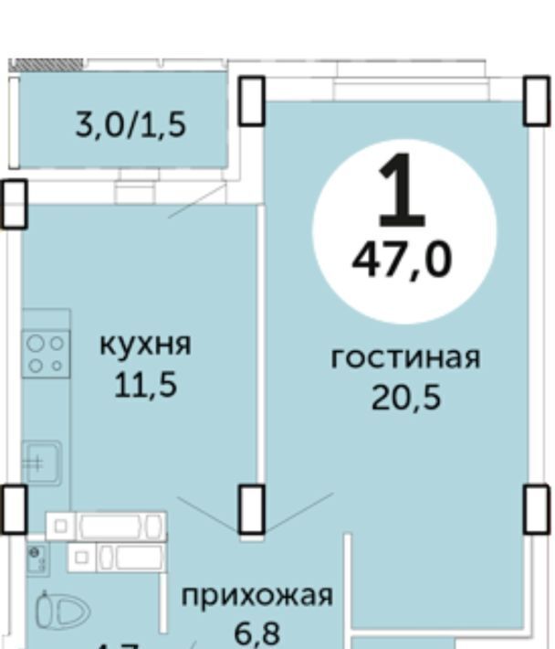 квартира г Пермь р-н Свердловский ул Революции 52в квартал «Гулливер» фото 16