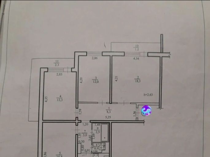 квартира г Чита р-н Центральный Северный микрорайон 62 фото 12