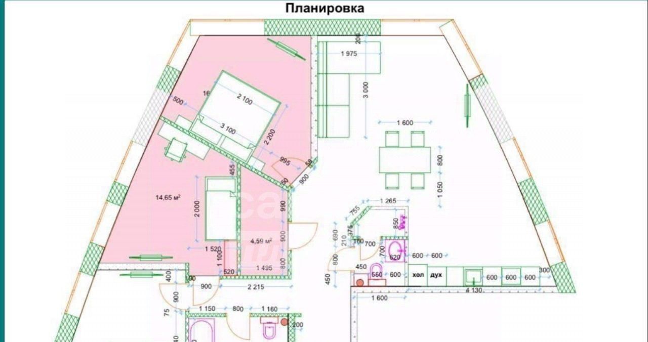 квартира г Москва метро Аминьевская ул Лобачевского 120к/1 фото 2