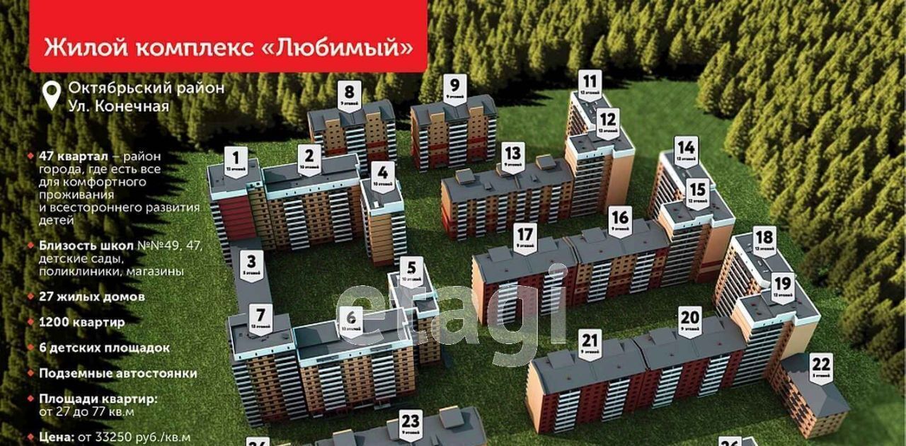 квартира г Улан-Удэ р-н Октябрьский ул Конечная 10к/1 ЖК «Любимый» 47-й кв-л фото 10