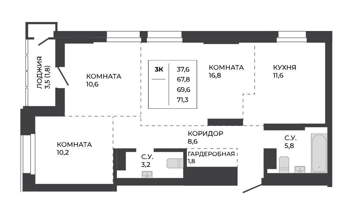 квартира г Барнаул р-н Индустриальный тракт Павловский ЖК «Павлов» з/у 251б фото 4