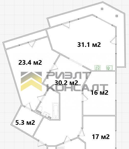 квартира г Омск р-н Центральный ул Волховстроя 24 Центральный АО фото 27