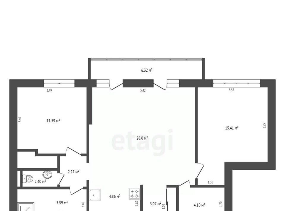 квартира г Ростов-на-Дону р-н Кировский ул Максима Горького 242 фото 2