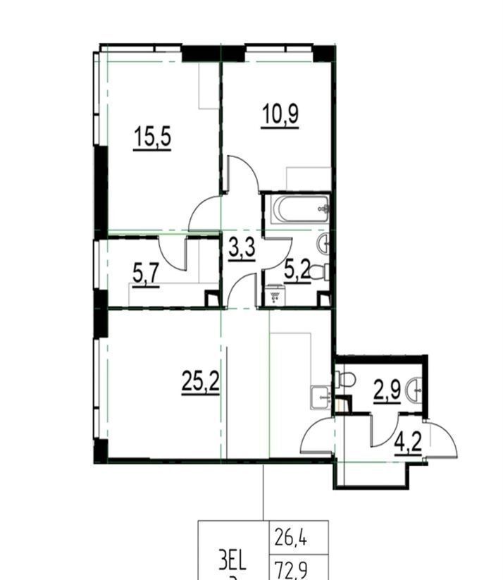 квартира г Москва метро Спартак ул Летняя ЖК «ALIA» (АЛИЯ) стр. 10-F, корп. 2 фото 1