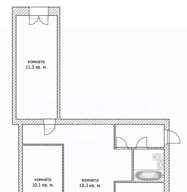 квартира г Краснокамск п Оверята ул Комсомольская 10 фото 2